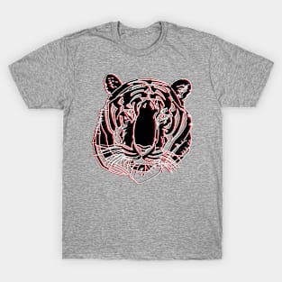 Chinese Tiger Head Feline portrait Wildcat face profile T-Shirt